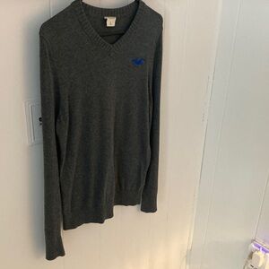 Hollister Gray V-Neck Sweater